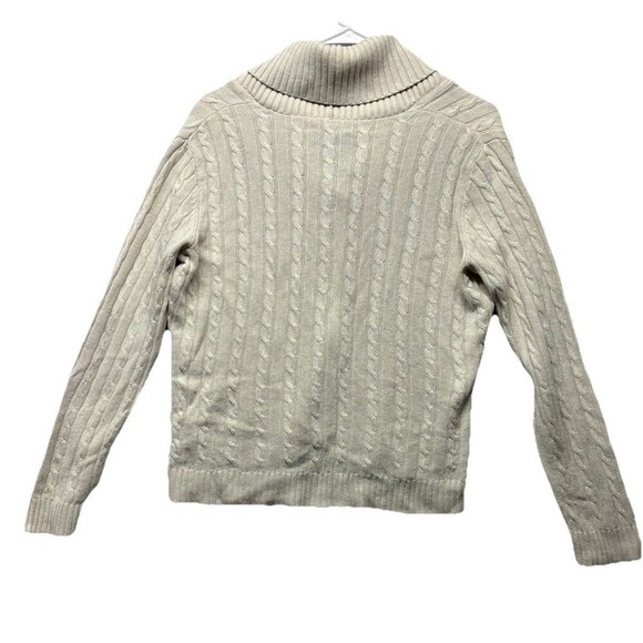 Lauren Ralph Lauren Womens Silk Cashmere Blend Cable Knit Pullover Sweater Med - Picture 3 of 3